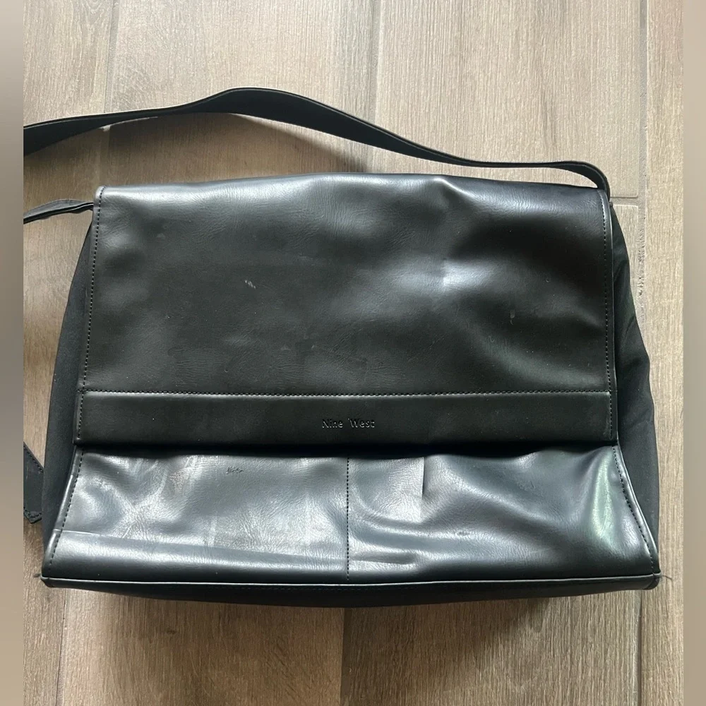 Nine West Laptop Bag Faux Leather With Adjustable Shoulder Strap
